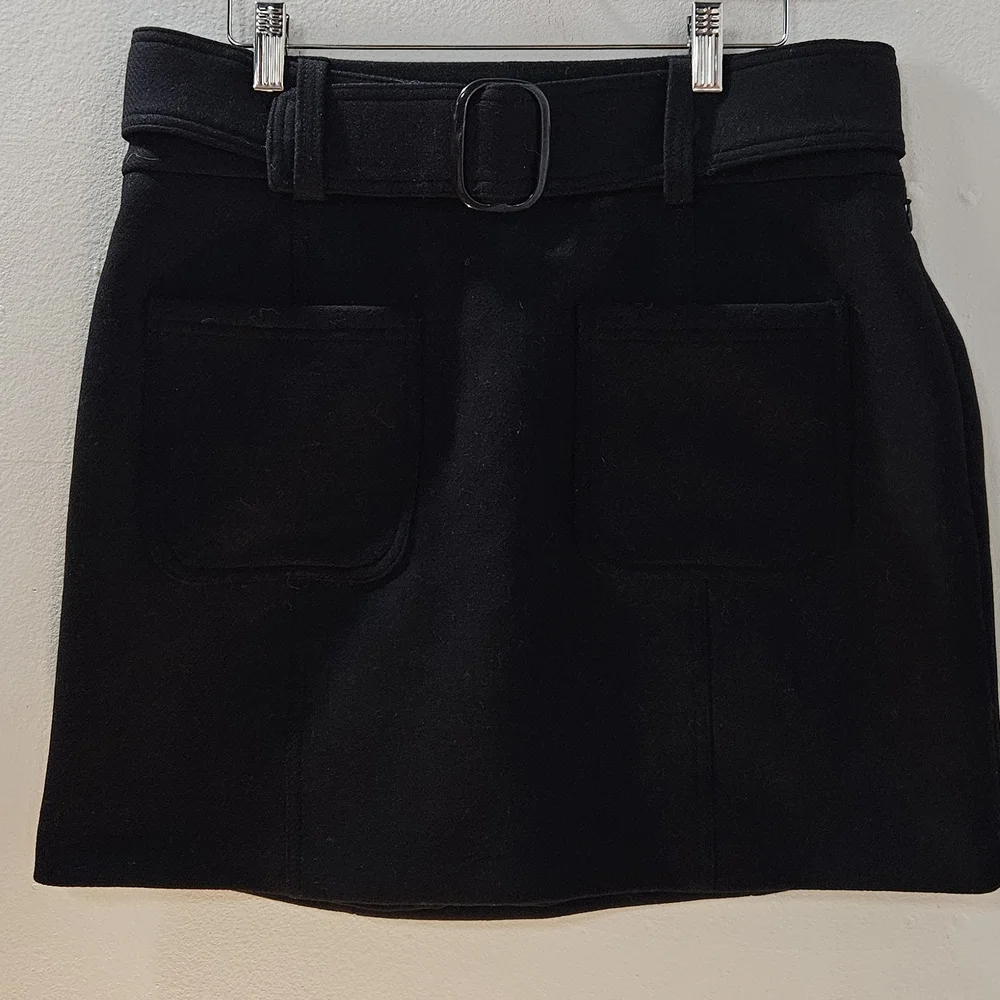 NWOT Sezane Gillie Skirt - size 42, black, wool - Picture 2 of 7